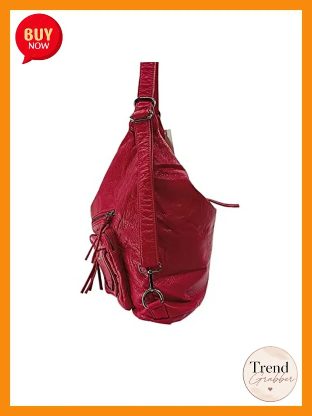 Large Hobo Bag with Adjustable Strap, PU Leather, Multi-Pocket Tote Crossbody